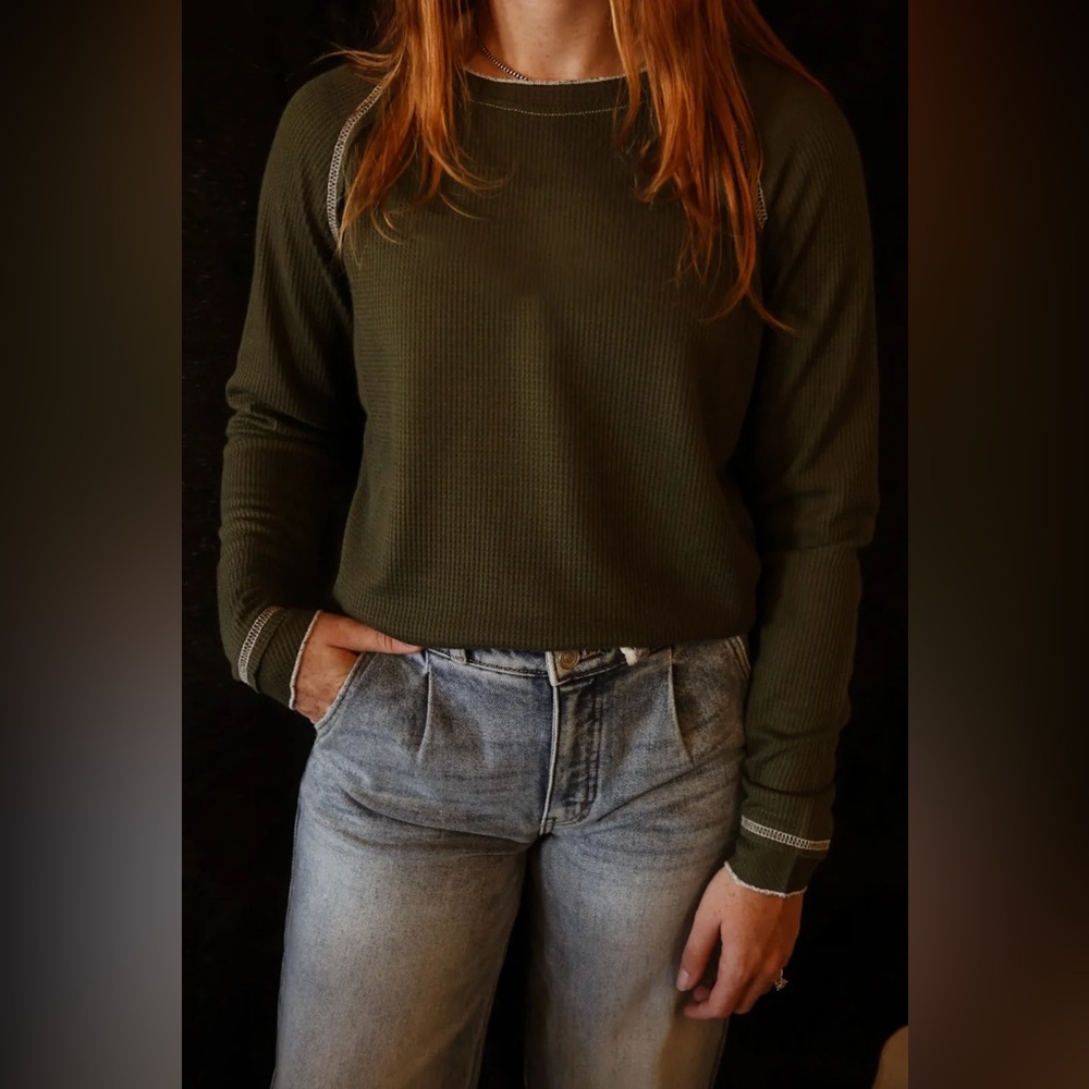Waffle Knit Long Sleeve